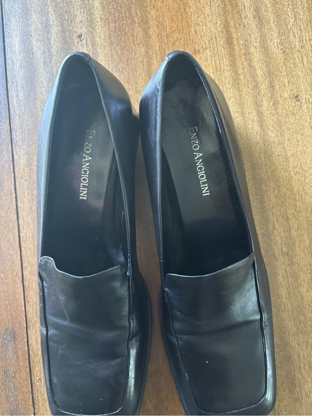 Black Leather Women’s Slip-On Loafers